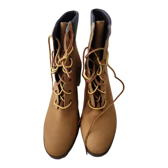 Timberland Women’s Allington Mid Lace-Up Boots Size 8 | Black Suede Heeled Ankle - Picture 5 of 8